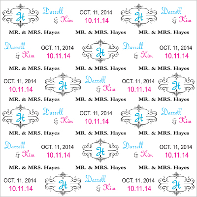 step and repeat design for wedding